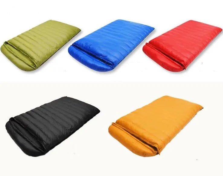 Woqi Outdoor Camping Waterproof Filling 400g Duck Down Sleeping Bag Winter Double Sleeping Bag