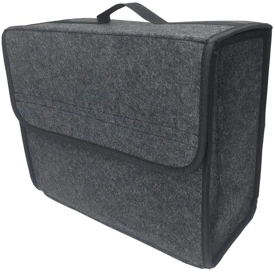Soft Felt Vacuum Compressed Eco-Friendly Storage Basket Bag Organizer for Car Trunk