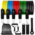 2025 GEDENG 150 Lbs Hollot Handle Band Metal Handles Set 11 Pcs /Exercise Bands 150Lb Resistance Bands