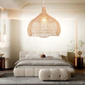 Nordic Style Handmade Pendant Light Woven Wicker Rattan Chandeliers for Outdoor Home Decor Living Room Wholesale