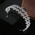 European and American Elegant Clear CZ Zirconia Prom Wedding Hair Accessories Royal Luxury Bridal Headpiece BC6053
