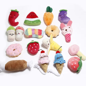 Cute Stuffed Grind Teeth Dog Toys Small Medium Puppy Pets Chew Bite Sound Plush Pet Squeaky Toys