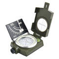 Olive-Color Waterproof Portable Metal Foldable Compass Prismatic Lensatic Sighting Clinometer Camping Survival Equipment