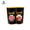 Custom Printing Dry Fruits Food Stand up Packaging Bags Tear Notch Zipper Plastic Pouch With Clear Window
