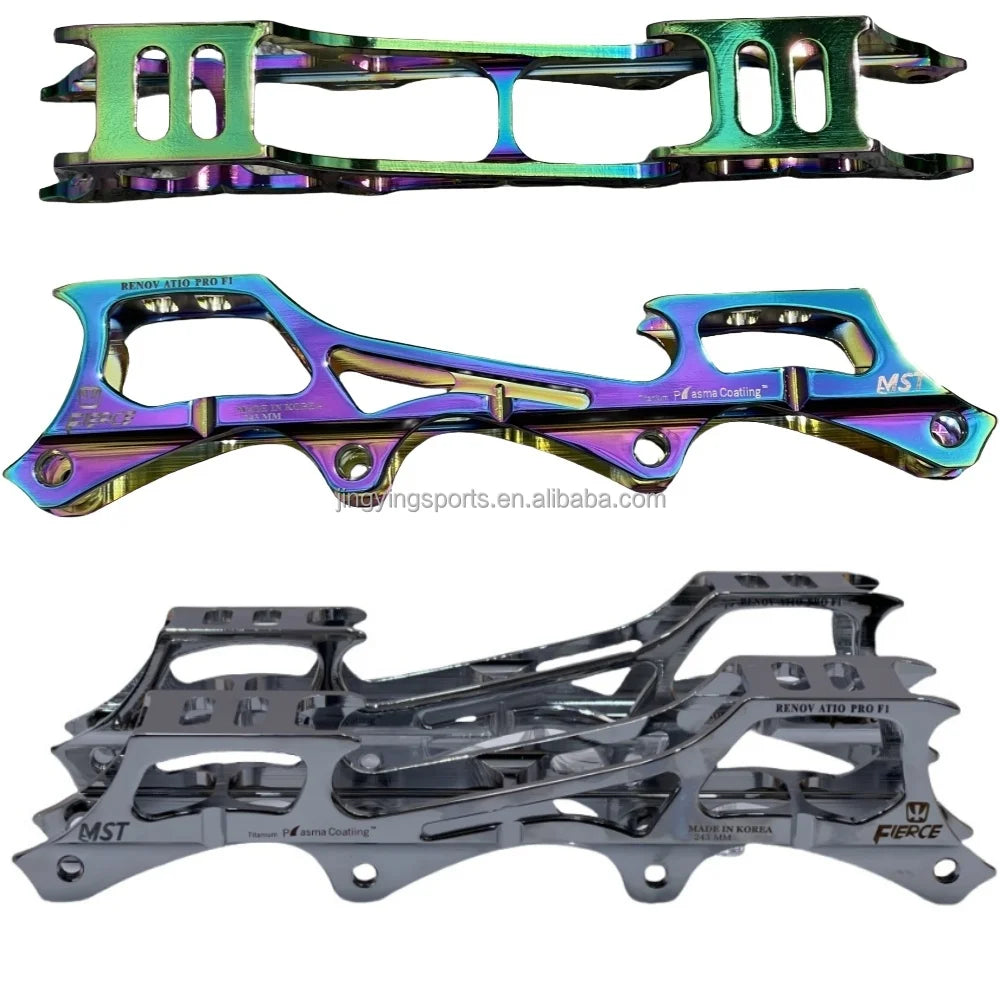 Cnc Inline Roller Speed Skate Shoes Frame Aluminum 4 Wheels Inline Speed Skating Frame with Mounting Distance 150mm 165mm 195mm