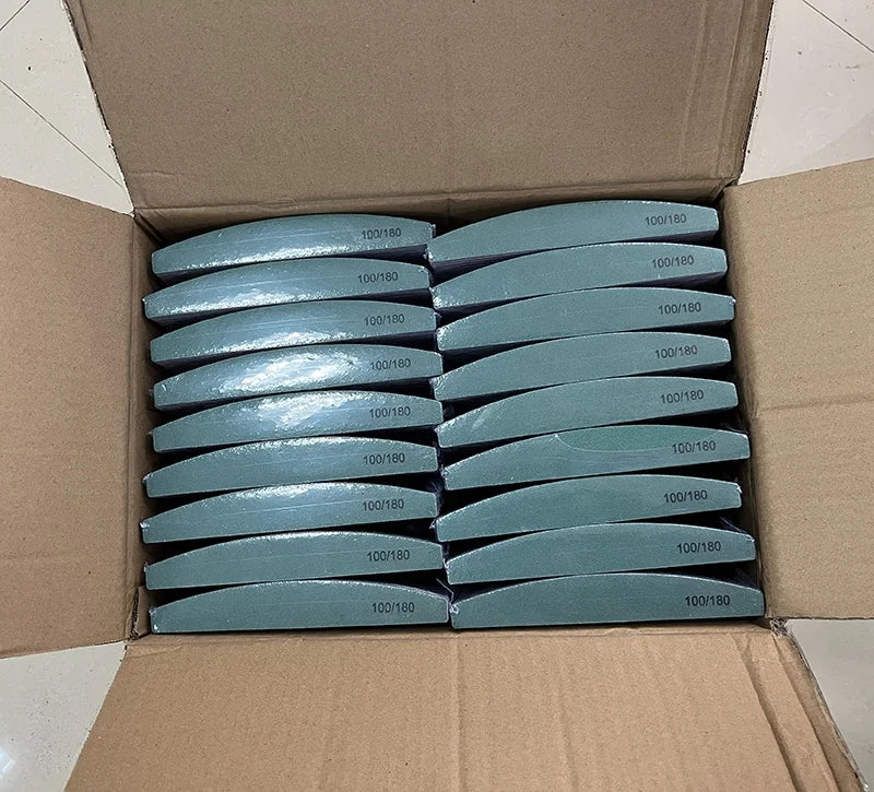 Green China Manufacturer 100/180 Grit EVA Durable Own Branded Wholesale Custom Logo Nail File 100 100 180 Private Label