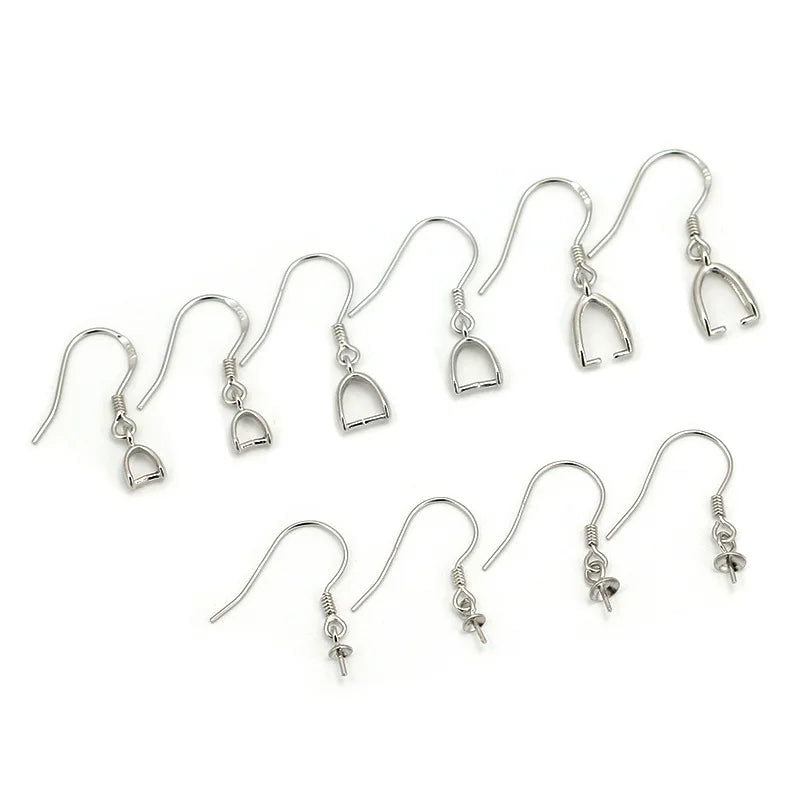 Wholesale 925 Sterling Silver Earring Finding Silver Earrings Hook for DIY Jewelry