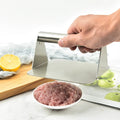 Hamburger Meat Press Stainless Steel Square Spatula No-stick Grill Eco-Friendly Stocked Kitchen Tool Griddle Metal MegaBDM