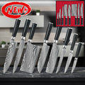 10% off Round Black Wood Handle 67 Layers VG10 Premium Japanese Professional Damascus Steel Kitchen Knives Set  for Restaurant