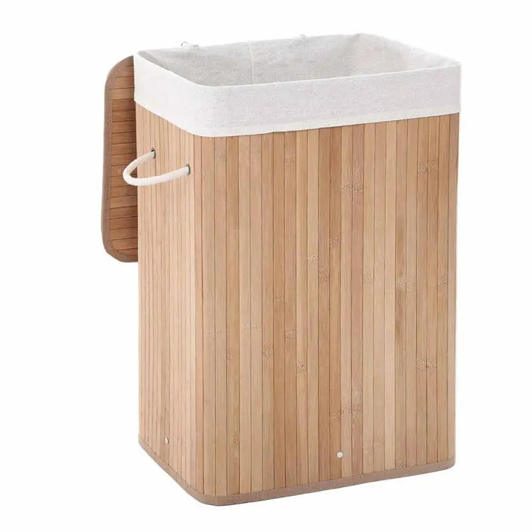 Wholesale Cheap Durable Lightweight Tall Collapsible Bamboo Laundry Hamper Bag Handwoven for Home Use