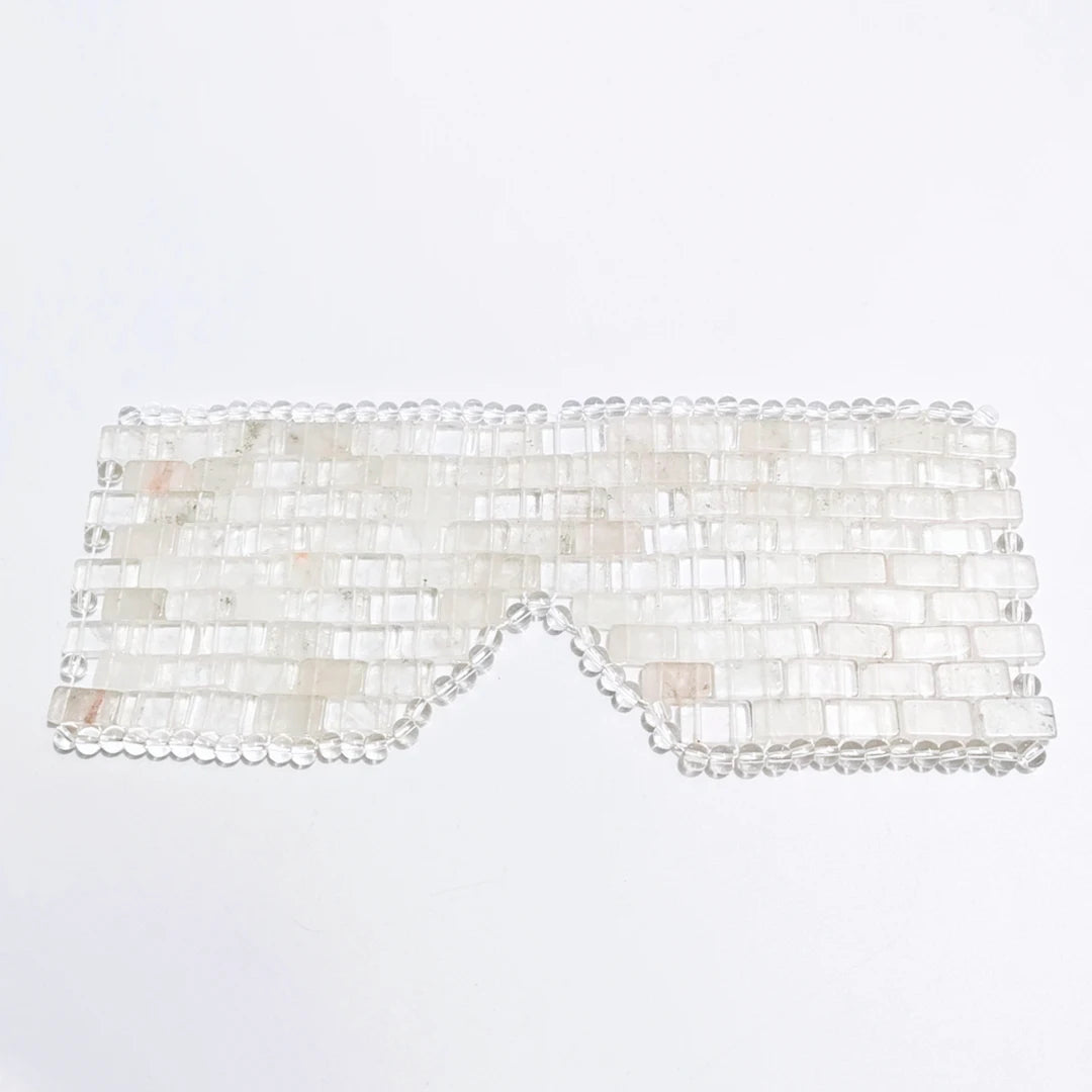 DIY Cosmetics Factory Blood Orange Anti-Aging Eye Skin Care Sleeping Clear Quartz Crystal Eye Mask Jade Roller
