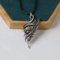 Custom Minimalist Celtic Dragon in Crescent Moon Necklace Mythology Jewelry