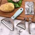 Creative Style Multi Functional 3 in 1 Stainless Steel Blade Plastic Vegetable Julienne Peeler