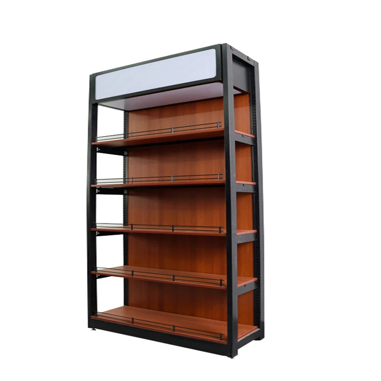 Hot Selling Double Sided Metallic Shelves Gondola Rack Light Duty Epoxy Powder Coated 2000mm Height for Supermarket