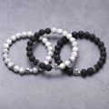 Trendy 8mm Silver Cross Charm Rosary Beads Pendant Bracelets for Women Men Fashionable Gift for Weddings Parties Anniversaries