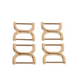 Ivoduff Handbag D-ring Purse Hardware Metal Zinc Alloy 25mm Double D Ring Buckle Strap Connector
