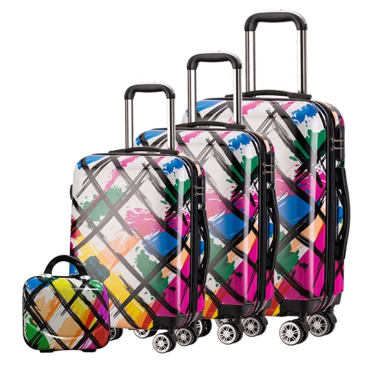 ABS+PC Lightweight Zipper Trolley Equipaje Luggage Suitcase for Trolley Traveling Bag
