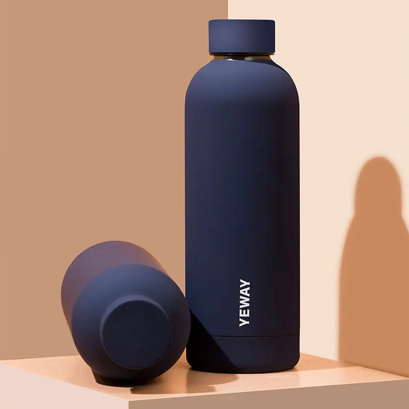 Yeway Wholesale Customized Colorful Double Wall Thermos Stainless Steel Matte Paint Outdoor Sports Small Mouth Water Bottle