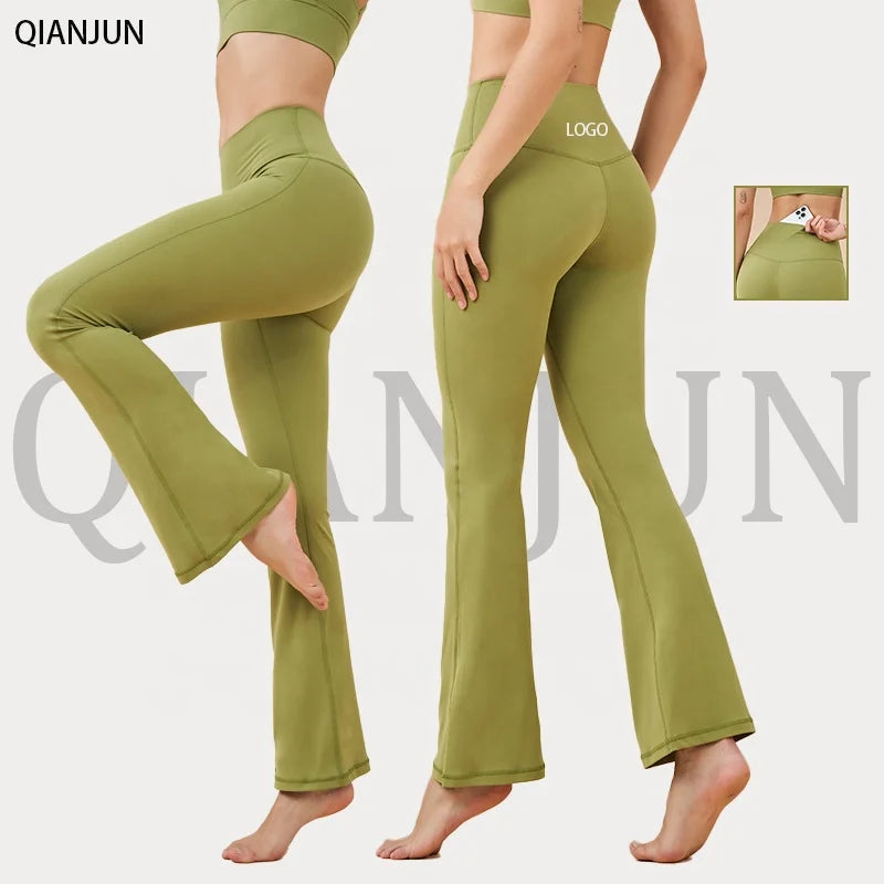 Women Outdoor Elastic Compression Scrunch Back Seamless Yoga Leggings