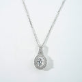 Stasgum S925 Rose Gold 6x8 mm Oval Moissanite Pendant Necklace with Center Gemstone for Gift or Giveaway Wholesale Factory