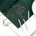 Minimalist Vertical Stainless Steel Tiny Pendant Bar Engraved Necklace Customized Letter