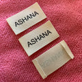 Custom Beige Cotton Printing Label100% Organic Cotton Garment Label for Neck