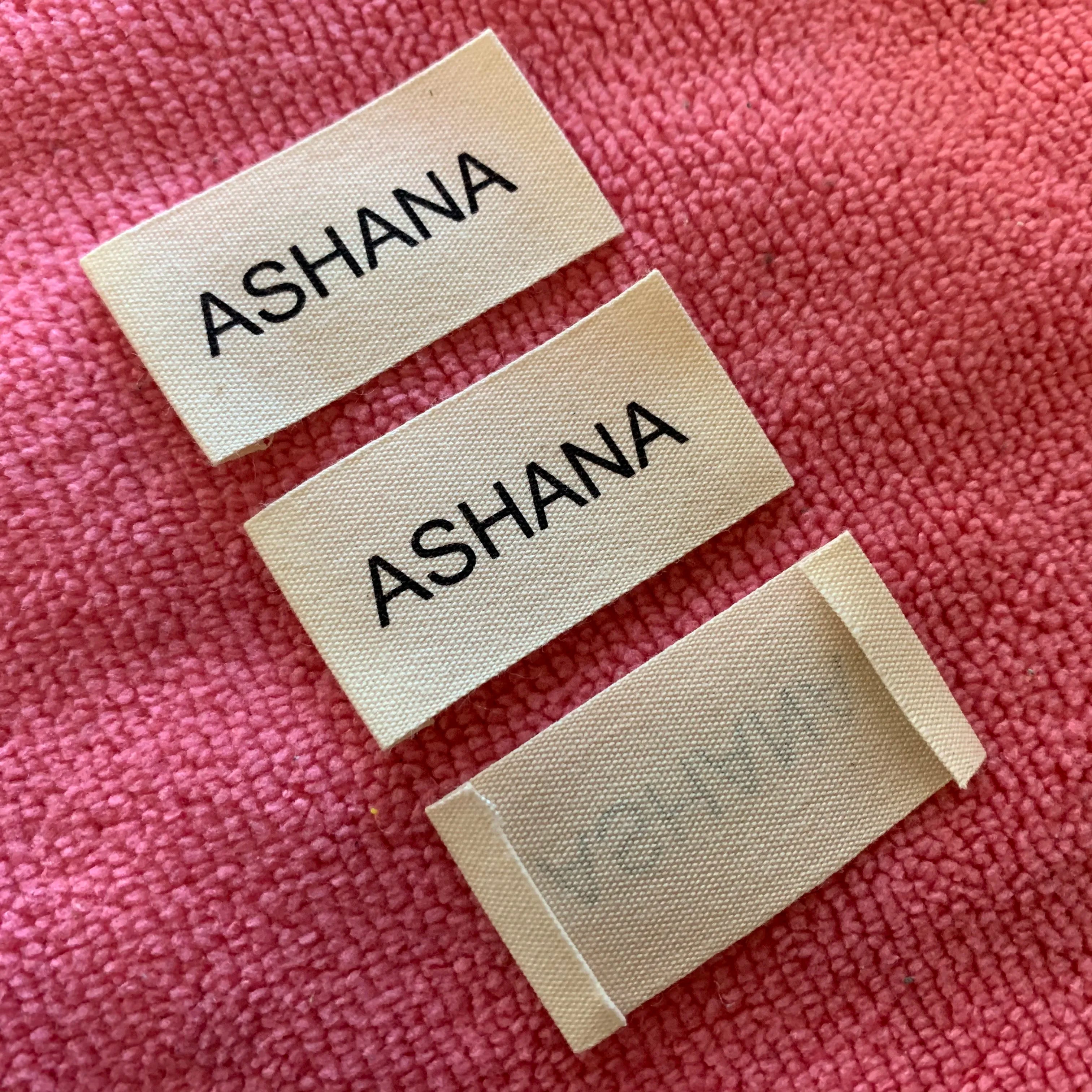 Custom Beige Cotton Printing Label100% Organic Cotton Garment Label for Neck