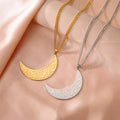 Myshape Crescent Moon Arabic Muslim Pendant Necklace Islam Muslim Allah Jewelry Stainless Steel Christmas Present