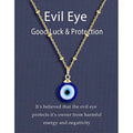 G781 Elegant Jewelry Women Gold Plated Devil Eye Necklaces Display Card Blue Eyes Necklace