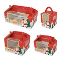 1 Hole 2 Hole 4 Hole 6 Hole Boxes for Holiday Pastries Cupcakes Brownies Christmas Paper Cookie Treat Boxes