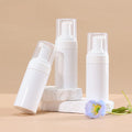 Empty Skincare Facial Cleanser Skin Care Serum Mousse Bottles Packaging 100-150ml White Cosmetic PET Foam Soap Dispenser Pump