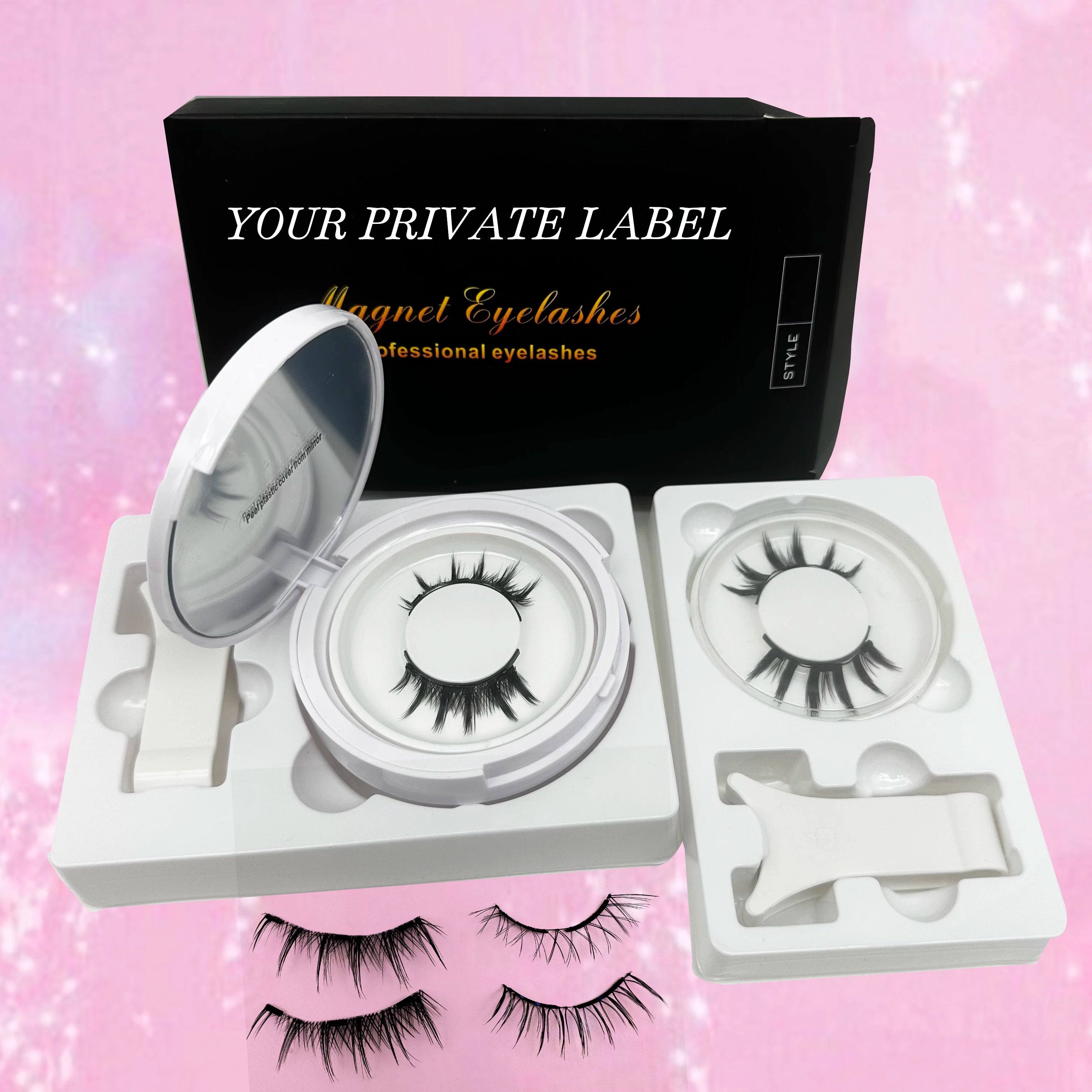 OEM Soft Magnetic Eyelashes Factory Transparent Quality Magnetic Lashes Sets Magnetic False Eyelashes Private Label