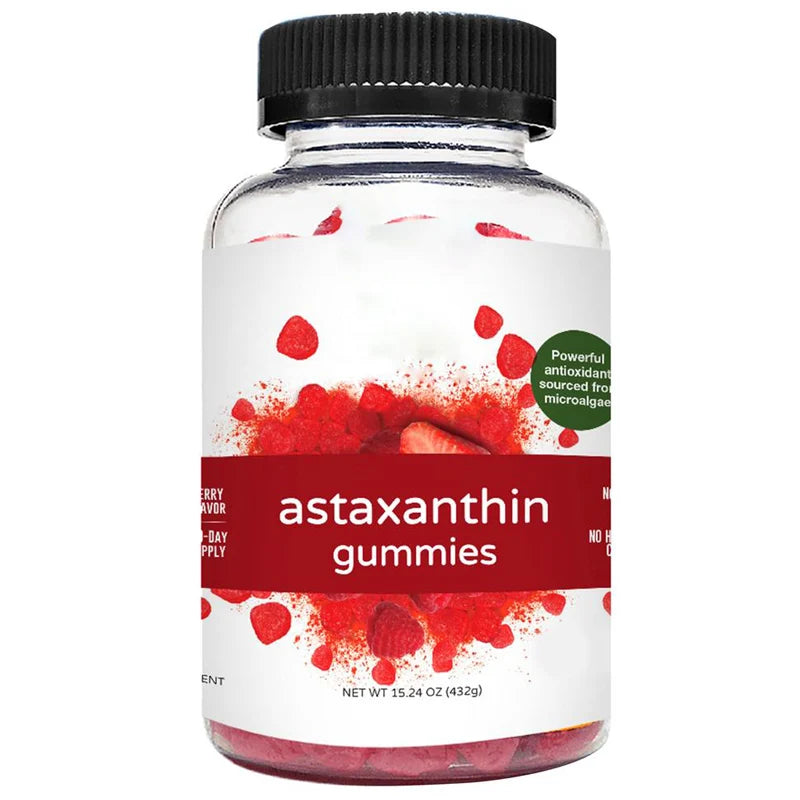 Hair Vitamin Gummy Astaxanthin Gummies Antioxidant Supplement Support Antioxidant Activity Skin & Eye Health Astaxanthin Gummies