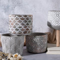 Large Silicone Concrete Cement Cylinder Planters Flower Pot  for Outdoor Plants