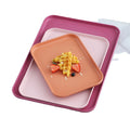 15/12/9inch Rectangular Dinner Plates Wheat Straw Plastic Serving Tray for Fruits Snack Cake Large Wheat Straw Tray