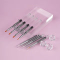 Yihuale Manicure Brush Tool Phototherapy Carving Painted Gel Pen Transparent Acrylic Liner Brush Retractable Nail Art Brush