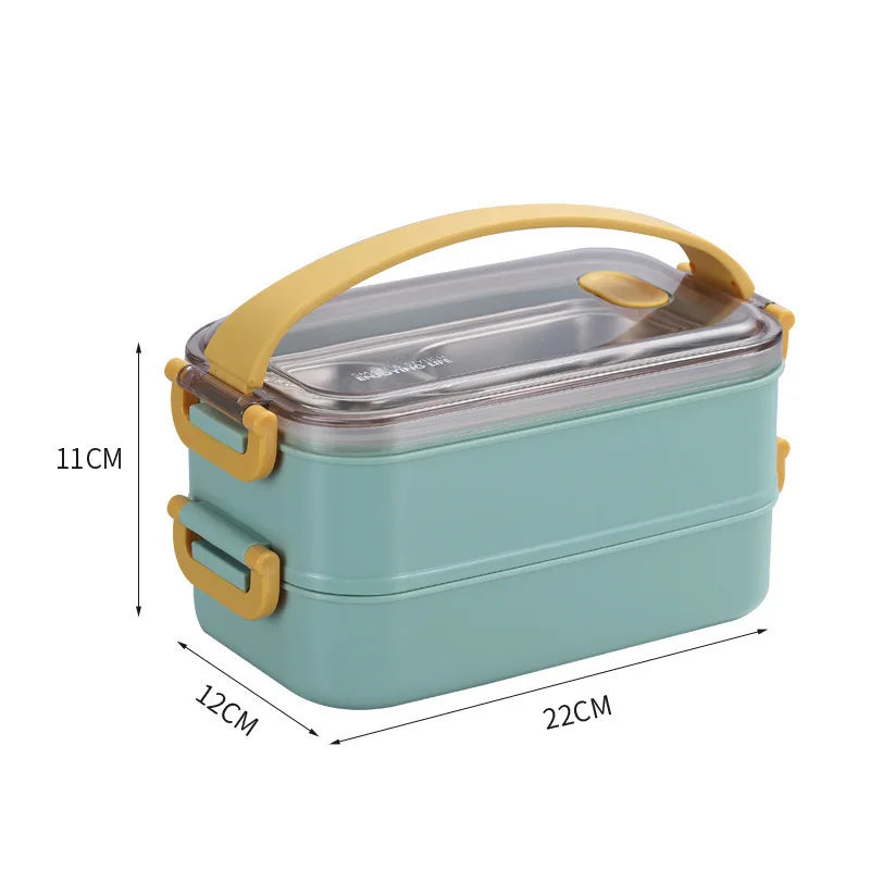 Hot Selling Eco-Friendly Double Containers Lunch Box New Design Plastic Food Storage & Compartment for Daily Use