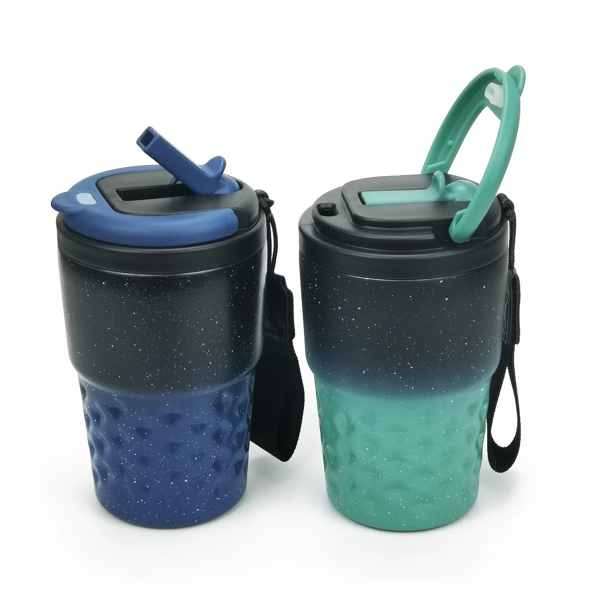 Wide Mouth 350ml Stainless Steel Straw Drinking Cup Insulated Outdoor Drinkware Leakproof Travel Coffee Tumbler with Rope