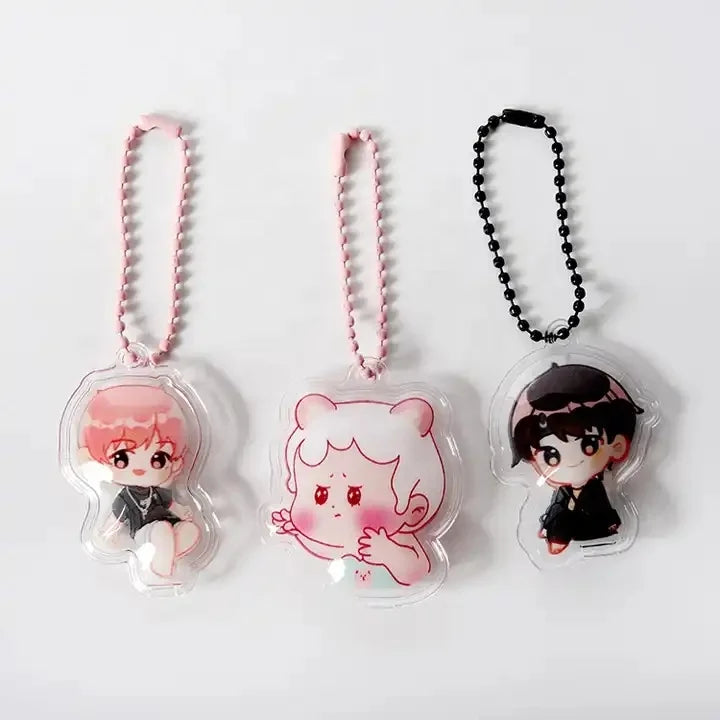 Custom Logo Design Anime Cartoon PVC Inflatable Keychain-Student Stationery Decoration Waterproof & Lightweight Gift