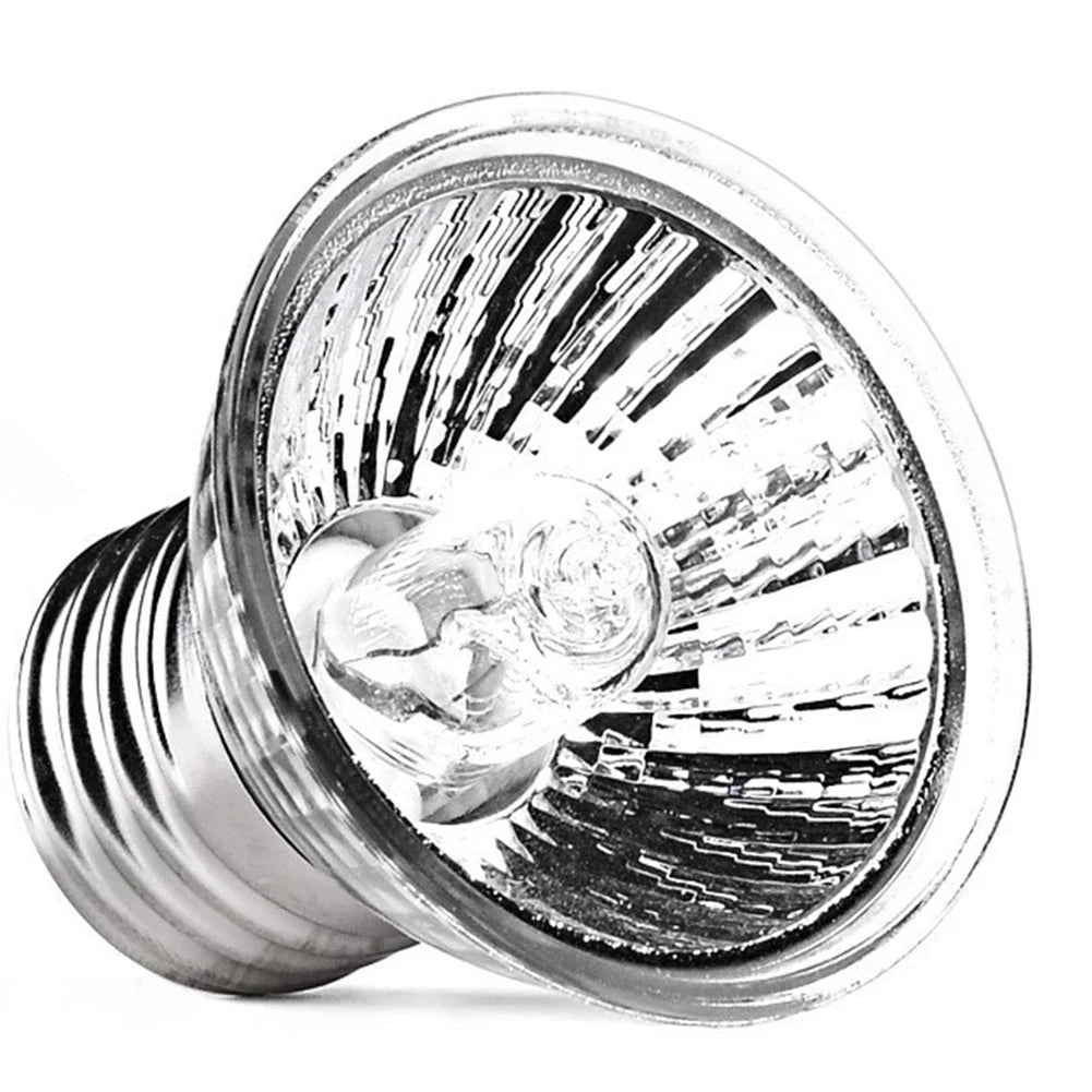 Portable 25W 50W 75W E27 Turtle Heat Lamp Bulb Reptile Basking Light Bulb Halogen Heat for Terrarium or Aquarium