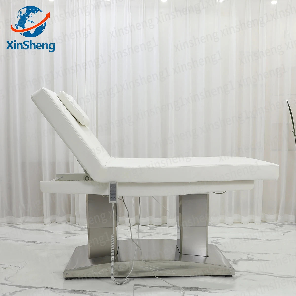 New Arrival White Luxury Beauty Salon Furniture 4 Motors Massage Table Esthetician Equipment Facial Bed