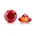 Moissanite Loose Stones Gra 6.5mm Round Shape Red Moissanite Orange Pomegranate Gem Stones.