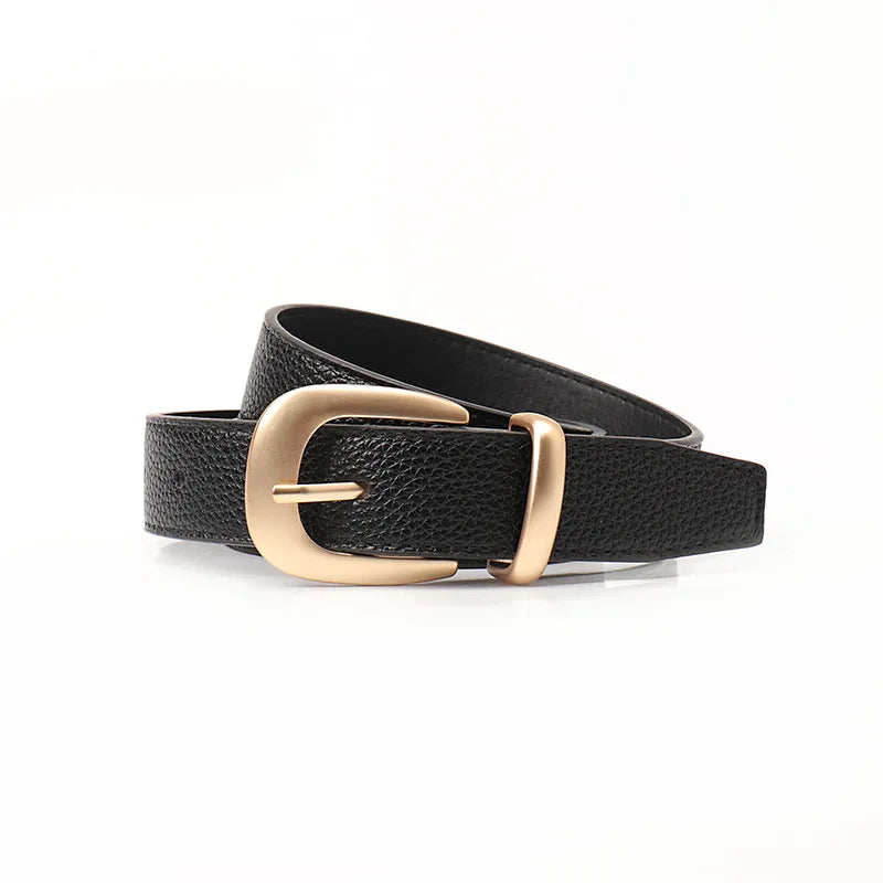 Multi-color Versatile Fashion Premium Alloy Pin Buckle Casual Classic Decorative Dress Jeans Men's Leather Belt