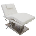 Luxury Beauty Shop Thickened Stainless Steel Base White Thai Massage Bed 4 Motors Electric Heavy Duty Facial Spa Bed
