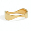 18K Gold & 925 Silver Wide Halo Ring Simple Unique Jewelry for Women for Weddings & Parties