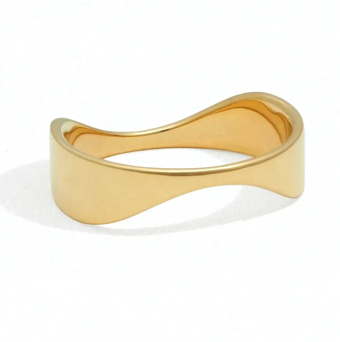 18K Gold & 925 Silver Wide Halo Ring Simple Unique Jewelry for Women for Weddings & Parties