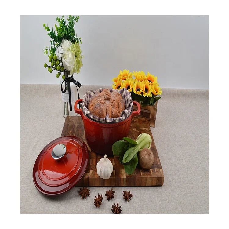 Chuihua Wholesale Customised Cast Iron Round Shape Enameled Dutch Oven Nonstick Cooking Casserole Pot