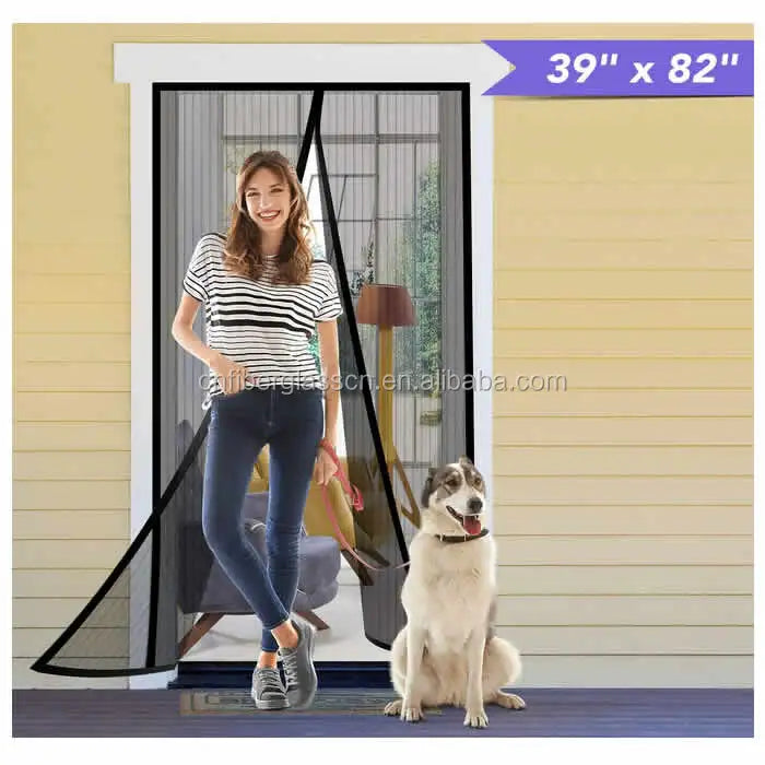 Wholesale Price High Quality Polyester Magnetic Screens Door Folding Anti-mosquito Door Curtains