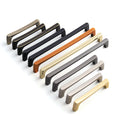 Oukali Customized Modern Simple Zinc Hardware Cabinet Drawer Kitchen Wardrobe Handle Door Vintage Bedroom Furniture Handles