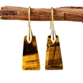 American European Style Women's Bohemian Geometric Pendant Drop Earrings Natural Stone Jewelry Wholesale